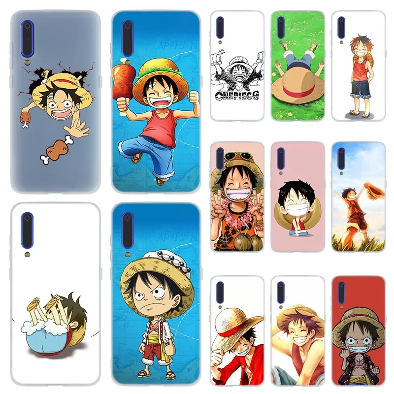 

Phone Case for Xiaomi cc 9 MI 9 8 A2 Lite SE A1 f1 6 6X 5X MAX 3 MIX 2S Cover Mi9 Mi8 cute luffy
