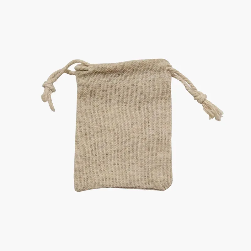 50pcs Linen Gift Bags Wedding Party Favor holders Muslin Cotton Storage Bags Jewelry Drawstring Pouches