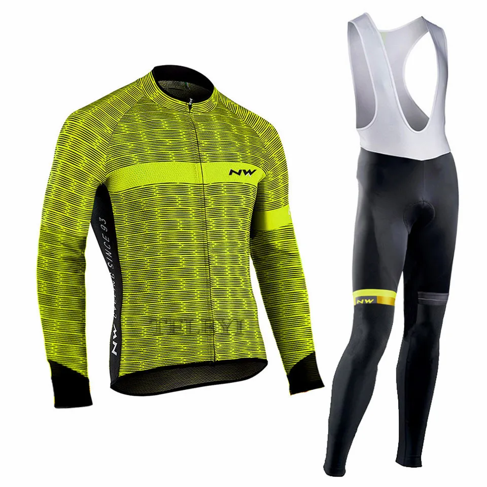 NW осенний комплект велосипедной одежды с длинными рукавами велосипедная дышащая одежда анти-пот MTB велосипед Велоспорт Джерси Ropa Maillot Ciclismo - Цвет: 12