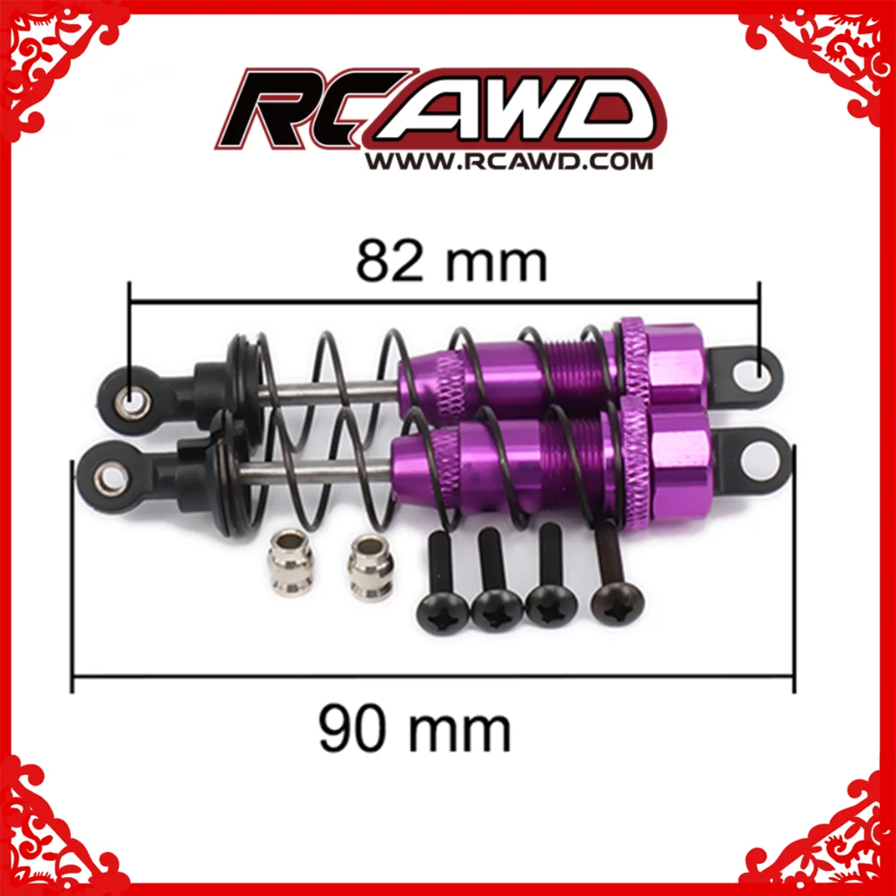 RC Adjustable Shocks Absorber Springs Set Upgrade Parts 70mm 1/16 Buggy Truck Off-Road HPI HSP Traxxas Losi Axial Tamiya Redcat Car 