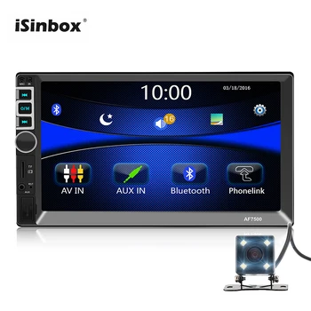 

ISINBOX Head Unit 2 Din Car Radio Touch Screen 12V Bluetooth Oto Teypleri Multimedia Player Reversing Camera Mirror Link FM AUX