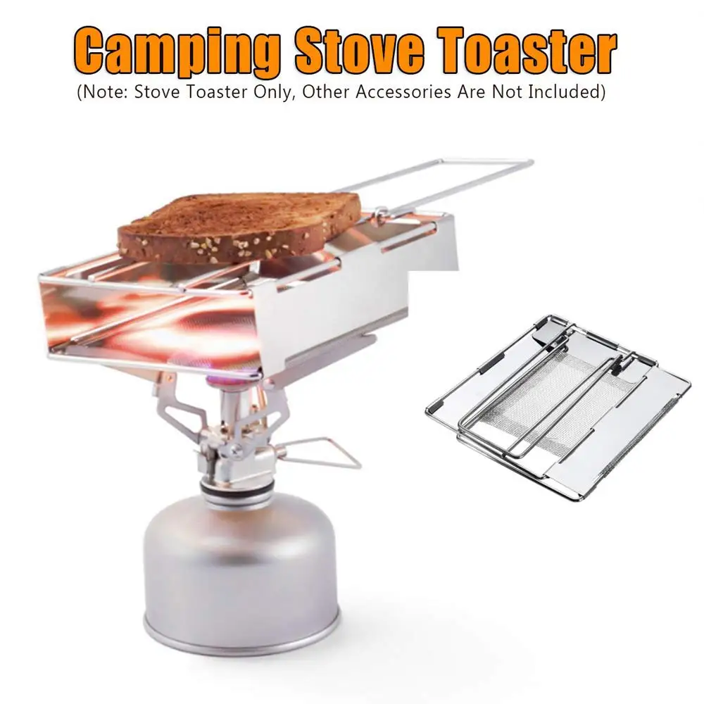 Picnic Bread Toaster Rack Stainless Steel Camp Stove Set Cookware