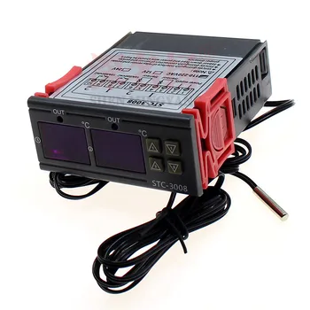 

STC-3008 Computer Digital Display Electronic Thermostat Dual Display Dual Temperature Adjustable Temperature Controller Switch