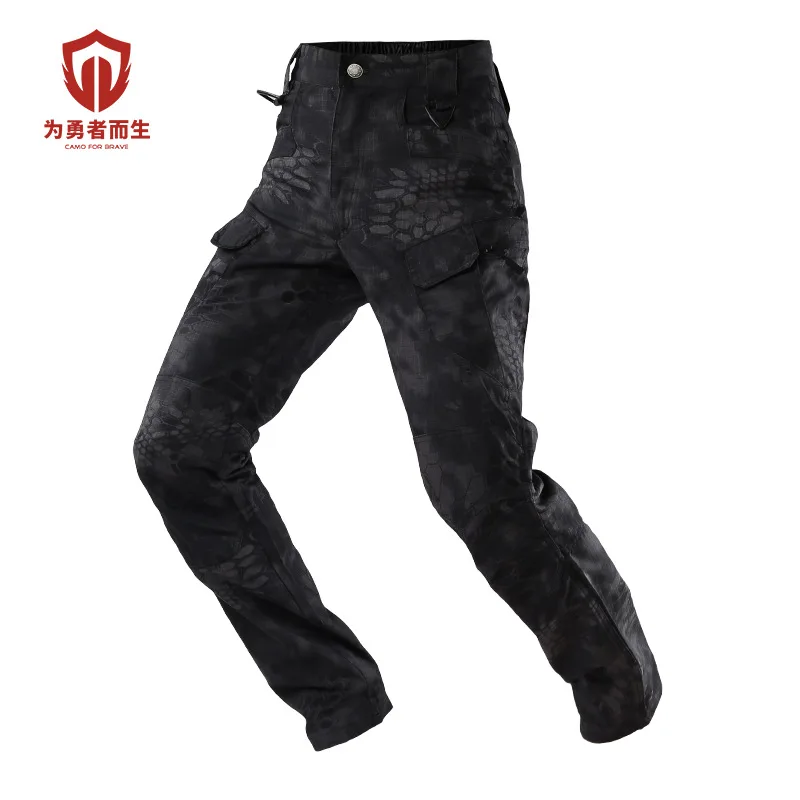 

BLKG Tactical Pants Men Trousers IX7 Climbing Army Camouflage Pants Men's Multi-pockets Resistant Military Cargo Pants S-XXL