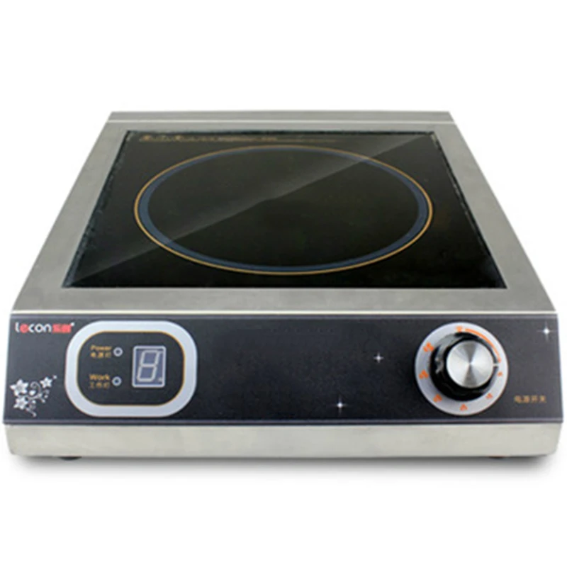 

Lechuang Commercial Electromagnetic Stove 3500W High Power Electromagnetic Stove Industrial Stove Plane Soup Pot Knob Type Stove