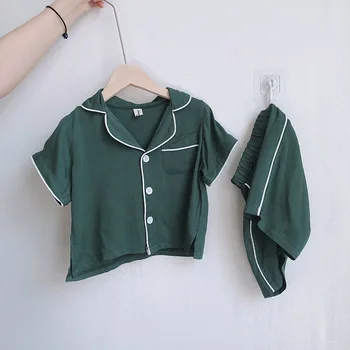 

Kids Pajamas Boys Sleepwear Nightwear Baby Girls Infant Clothes Short Sleeve + Shorts Pajama Sets Children's Pyjamas Clothing