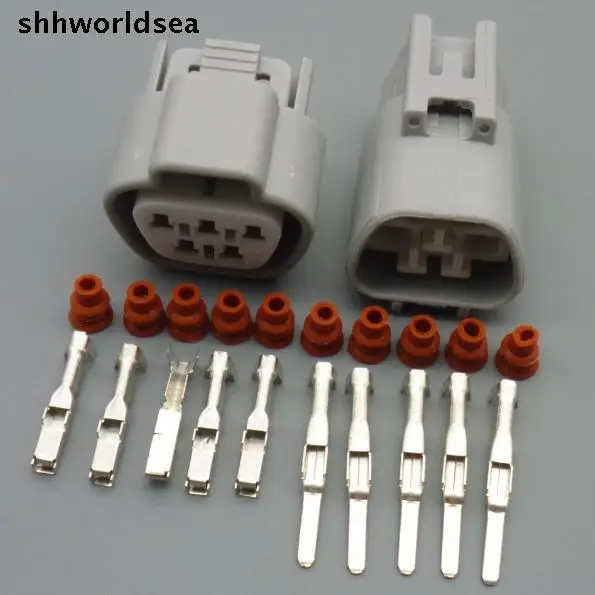 

worldgolden 5/30/100sets 2.2mm 5P male and female Wipers 5P pin/way Connector electrical wire connectors 6189-0504 6188-0327