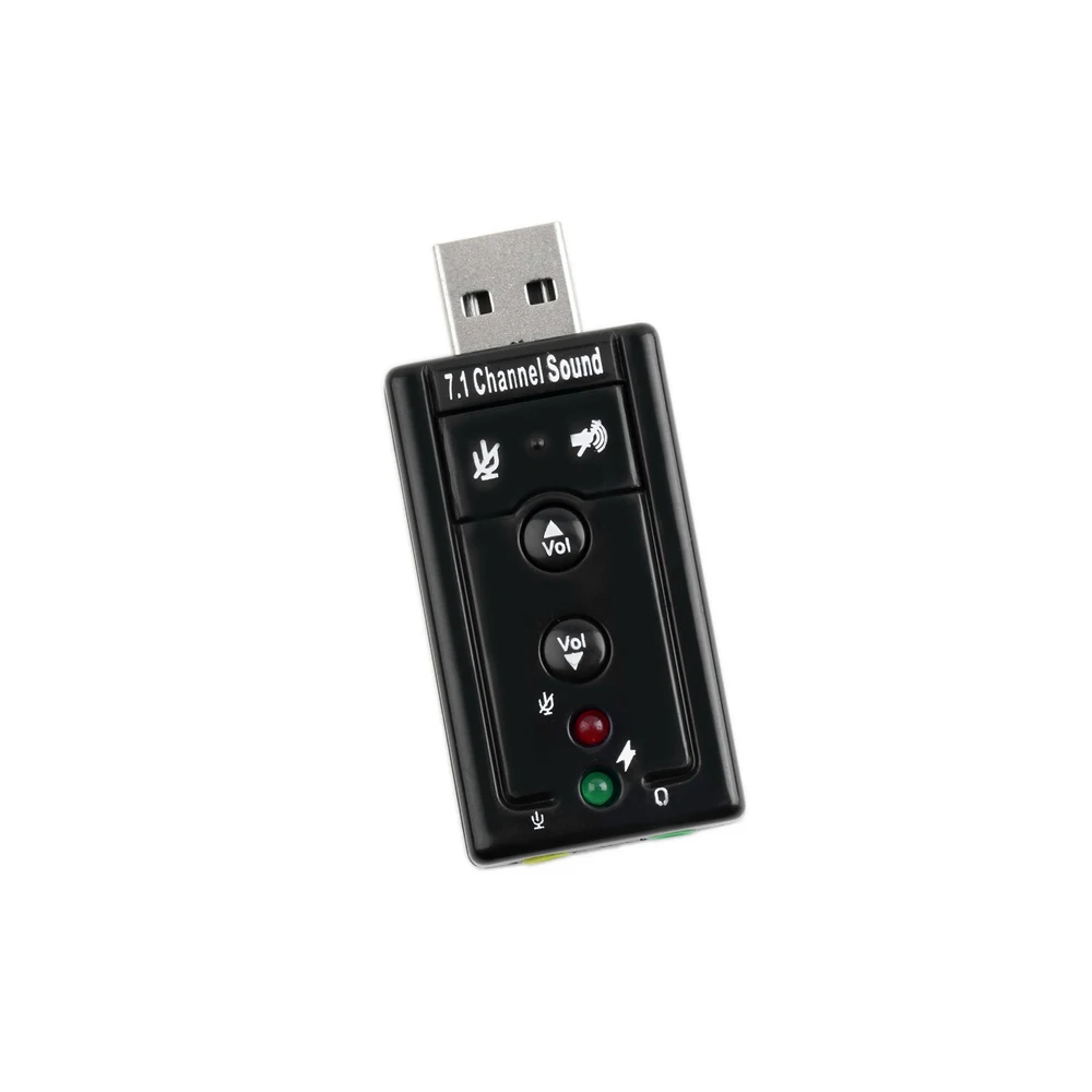 

1PC 7.1 External USB Sound Card USB To Jack 3.5mm Headphone Audio Adapter Micphone Sound Card For Mac Win Compter Android Linux