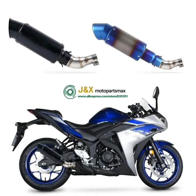 MT-03 MT03 мотоцикл глушитель трубы среднего звенья трубы Escape для YAMAHA YZF-R3 R3 R25 R30 слипоны