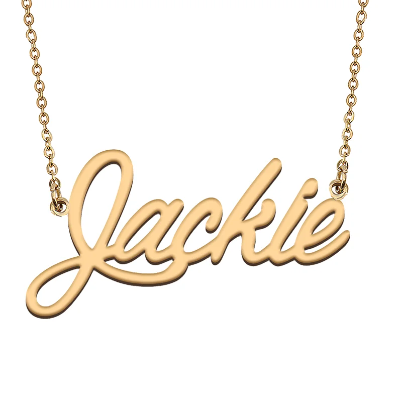 Jackie Custom Name Necklace Customized Pendant Choker Personalized Jewelry Gift for Women Girls Friend Christmas Present dj jackie christie