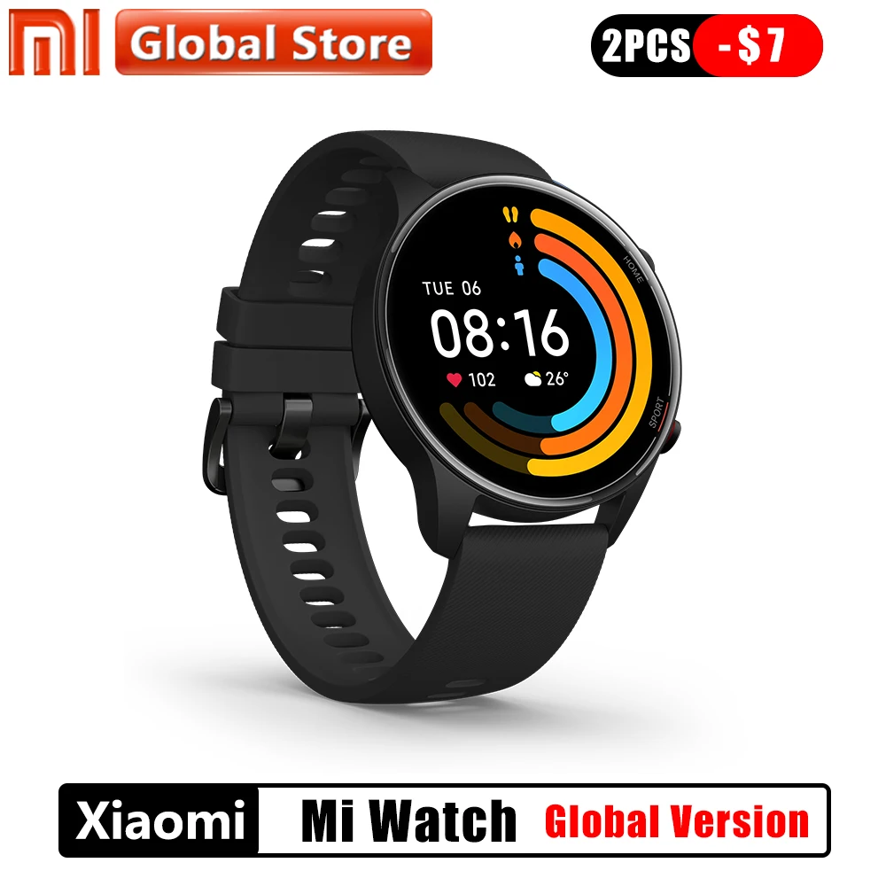 Глобальная версия Xiaomi Mi Watch с кислородом крови GPS Bluetooth 5 0 фитнес монитор