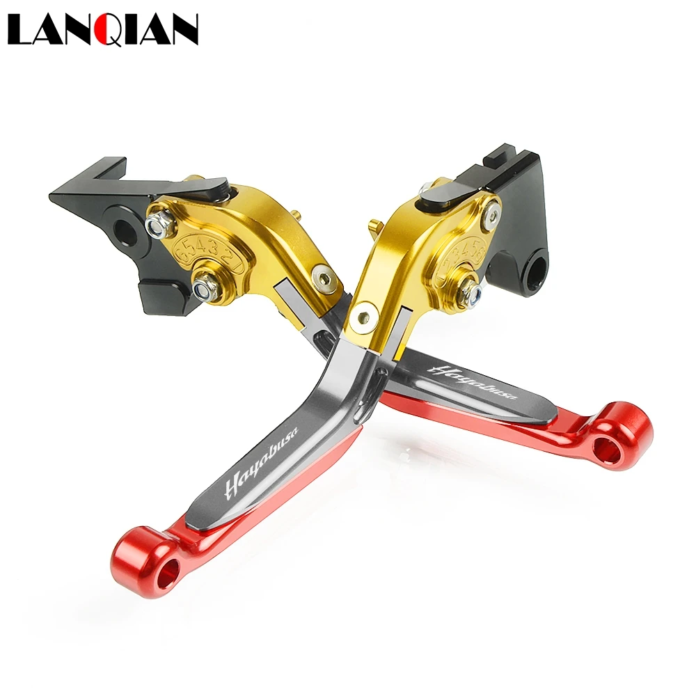 Для Suzuki HAYABUSA 2008 2009 2010 2011 2012 2013- с логотипом аксессуары для мотоциклов CNC Регулируемые тормозные рычаги сцепления