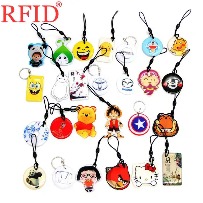 ID 125 кГц EM4305 EM4205 реплицируемые записываемые брелки RFID мультфильм брелок жетон тег карты контроля доступа несколько вариантов 1 шт