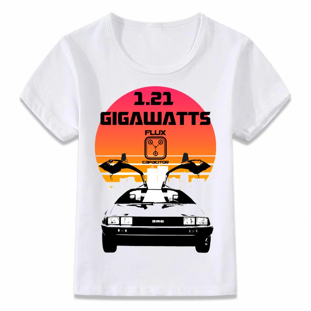 Детская одежда футболка с надписью Back To The Future DeLorean Time Traveling Car DMC 12 научно