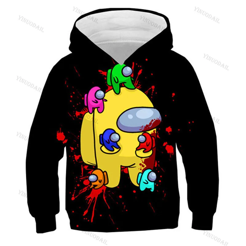 

New Video Game Among Us Crewmates Hoodies Impostor Anime Streetwear Cartoon Sweatshirt Sudadera Hombre Among Us Hip Hop Hoodie