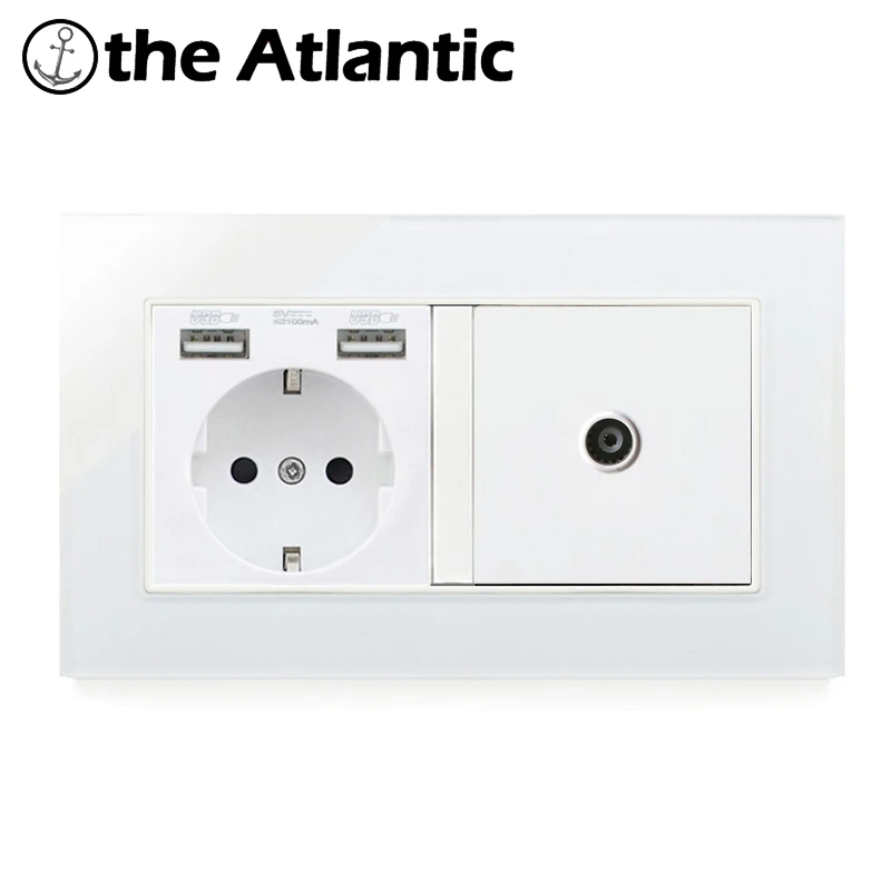 Enchufe Atlectric UE DE RU toma DE corriente Puerto USB Dual RJ45 TV pared toma DE corriente Panel DE ordenador 146mm * 86mm tomacorriente usb enchufes para pared|Enchufes eléctricos| - AliExpress