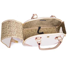 PU Leather Pet Dog Carrier Handbag Fashion Dog Carriers Puppies Cat Carrier Tote Bag for Outdoor Travel Walking Hiking OT0036