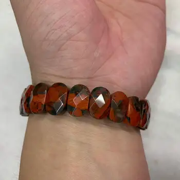 

African bloodstone / heliotrope stone beads bracelet natural gem stone bangle DIY jewelry bracelet for woman for man wholesele !