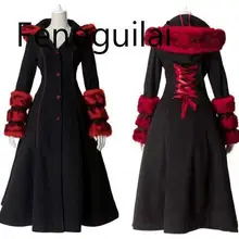 Осенне-зимнее женское винтажное шерстяное пальто длинное удобное шерстяное пальто однотонная шерстяная куртка с воротником-стойкой