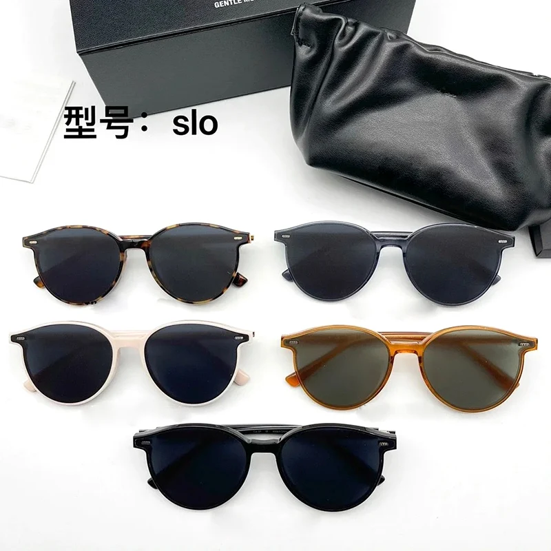 2021 New High Quality SLO Sunglasses Korea Brand GENTLE Sunglasses Women Men Round For small face Sunglasses With Original Case