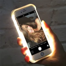 Luxury LED Light Up Selfie Shockproof Case for iPhone 12 Pro Max 7 8 XR XS Plus Light Up selfie flash phone Case For iPhone 6 6S