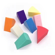 Хит, 8 шт., пуховка для пудры, треугольная форма, мягкий, карамельный цвет, латексный, для макияжа, пуховка для пудры, для женщин, CNT 66