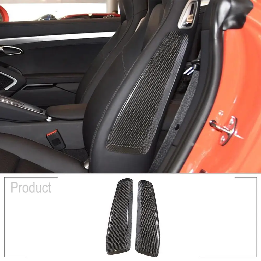 Реальные углеродного волокна для Porsche 718- 911 2010- автомобильное кресло боковой отделкой Панель автомобильные аксессуары