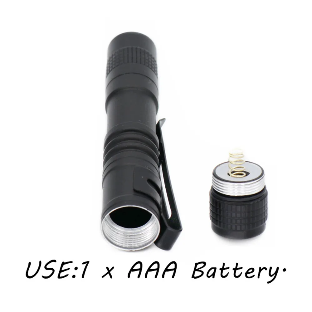 1 Model 2000LM Mini Led Flashlight Portable Small Penholder Night Walking Lighting Car Maintenance Work Torch Aluminum Alloy