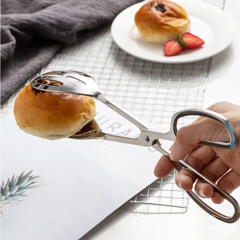 Buffet Tongs Stainless Steel Party Catering Serving Tongs Food Serving Cake Salad Bread Kitchen Baking Tools Clip