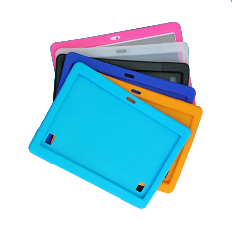 100pc/lot 10.1'' Universal Soft Silicone Case For 10.1 inch Android Tablet PC Shockproof Solid Color Back Cover Protective Shell