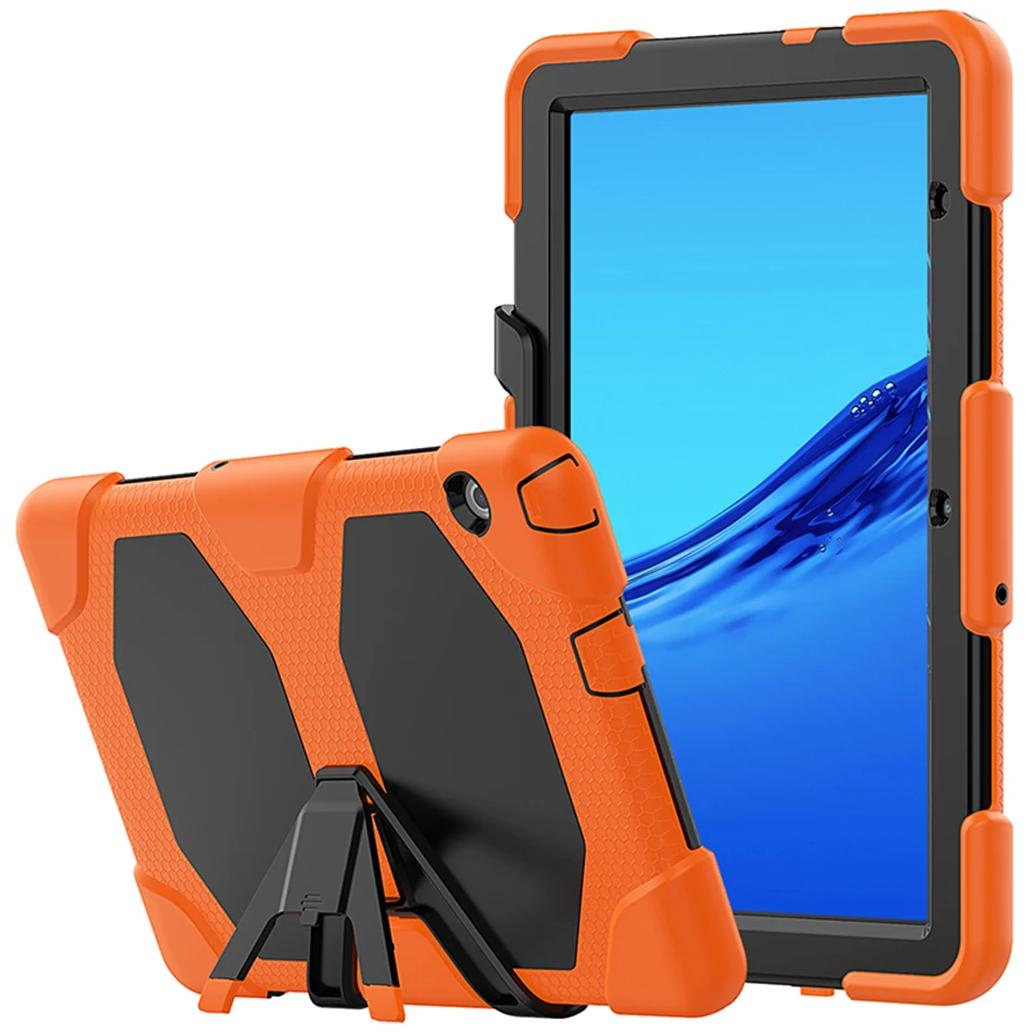 

Трехслойный защитный чехол с подставкой для Huawei Mediapad T5, Силиконовый противоударный чехол, защитная пленка для экрана и ручка