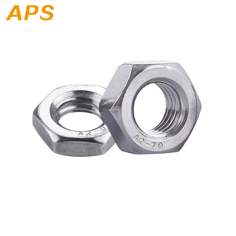 Screws 1//50//100pcs A2 304 Stainless Steel Hex Hexagon Nut for M1 M1.2 M1.4 M1.6 M2 M2.5 M3 M4 M5 M6 M8 M10 M12 M16 M20 M24 Screw Bolt Nuts Nails Size : 100pcs M1.4 brass