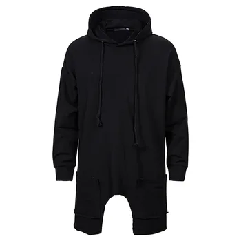 

Men's Hoodies Autumn And Winter Trend Solid Color Dark Long Hooded Loose Sweatshirts Sudaderas Hombre casaco masculino Hoodies
