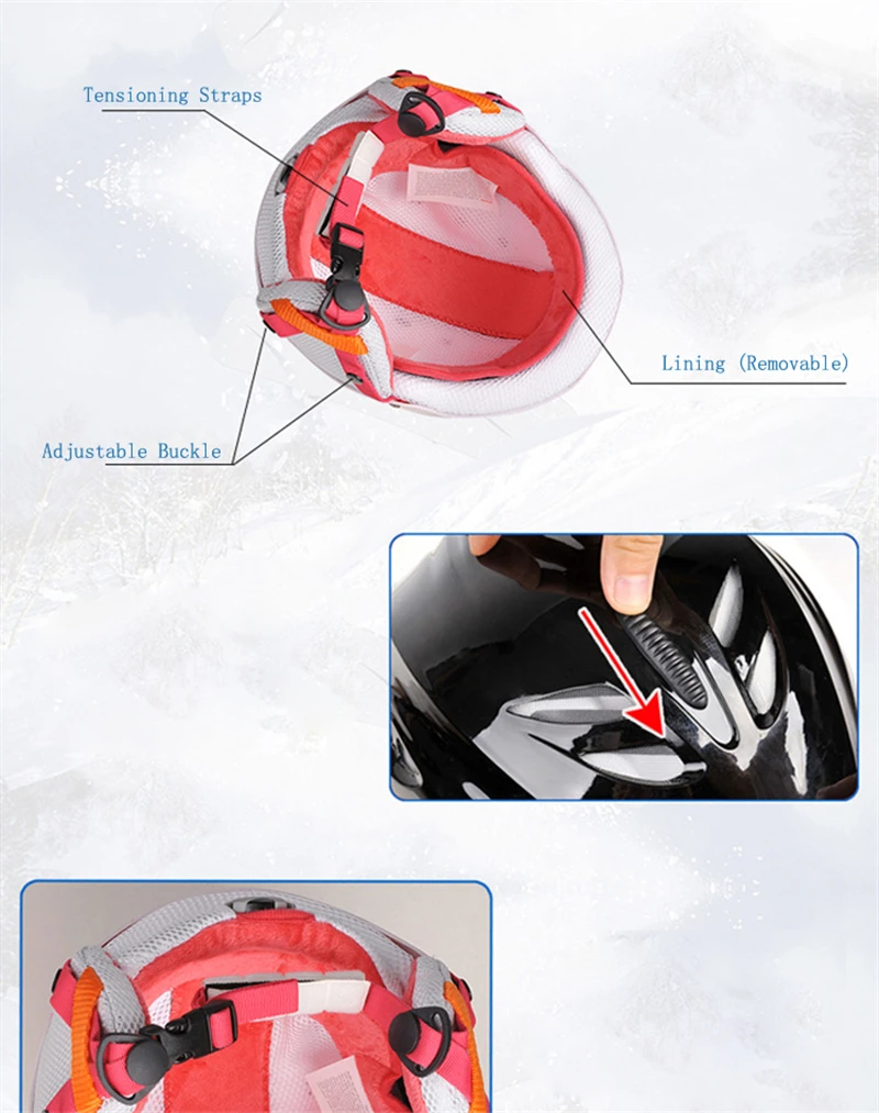 Ski Helmet Winter Snowboard Helmet Adult Roller-skating Skateboard Moto Bike Skis Sled Sports Safety Helmet Kids Boys Skate