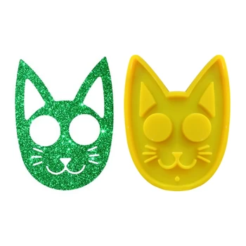 

2020 New DIY Crafts Crystal Epoxy Resin Mold Cat Key Chain Pendant Casting Silicone Mould