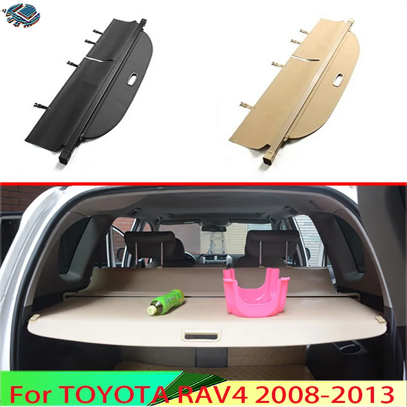 Rear Cargo Cover Privacy Trunk Screen Security Shield Shade Accessories for TOYOTA RAV4 2008-2013