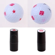 2 шт пластик+ силикон мяч для гольфа штамп гольф-маркер печать отпечаток мяч для гольфа символ Гольфиста штамп учебные средства цветок Звезда