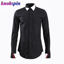 Брендовая мужская рубашка с длинным рукавом, тонкие повседневные мужские рубашки высокого качества, деловые мужские рубашки, однотонная одежда для мужчин