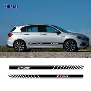 4pcs Sport Racing Stripes Car Body Waist Lines Sticker For-Fiat TIPO  Hatchback Sedan Both Side Auto Door Decor Vinyl Decals - AliExpress