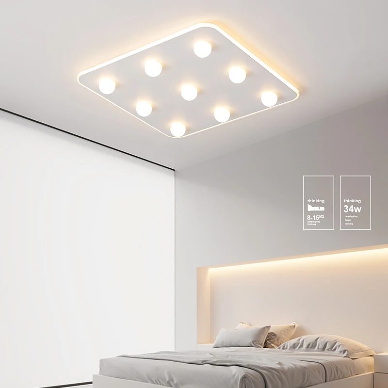 

AWSIaiton Modern led Chandelier lighting for Living room Bedroom Study room Round Square LED Ceiling Chandelier for home