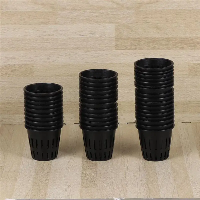 40PCS Plant Pots Soilless Culture Planting Net Cup Hydroponic Plastic Mesh Basin Plant Container Succulent Plant Cactus Pot