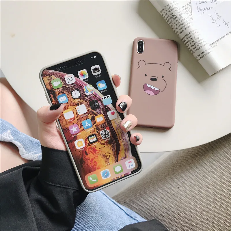 Чехол для Xiaomi Mi 9 8 Pro SE Lite 6 Plus A1 A2 A3 Мягкий силиконовый чехол для телефона с изображением медведя аниме