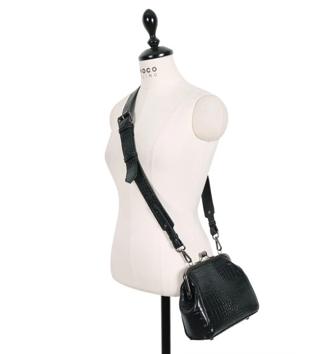 Новая ретро модная винтажная сумка из искусственной кожи аллигатора, женские сумки с замком поцелуя, женские сумки через плечо, бесплатный подарок