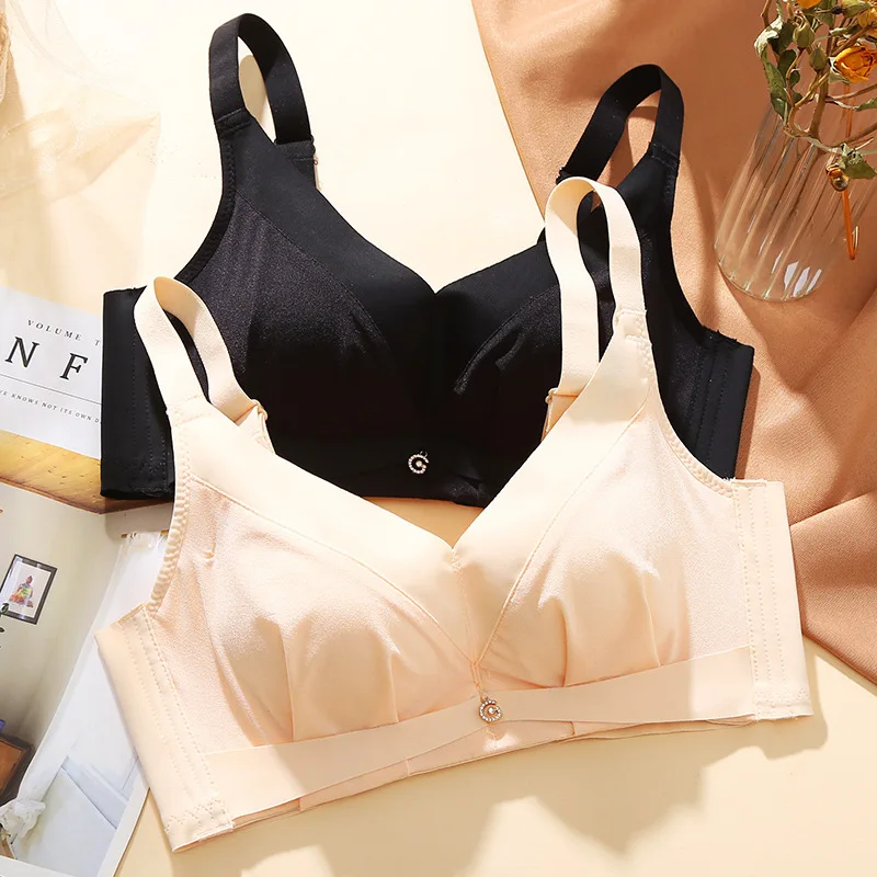 

002 # easily serene small vice milk collection adjustment on chest without rims sexy underwear bra cup of thick