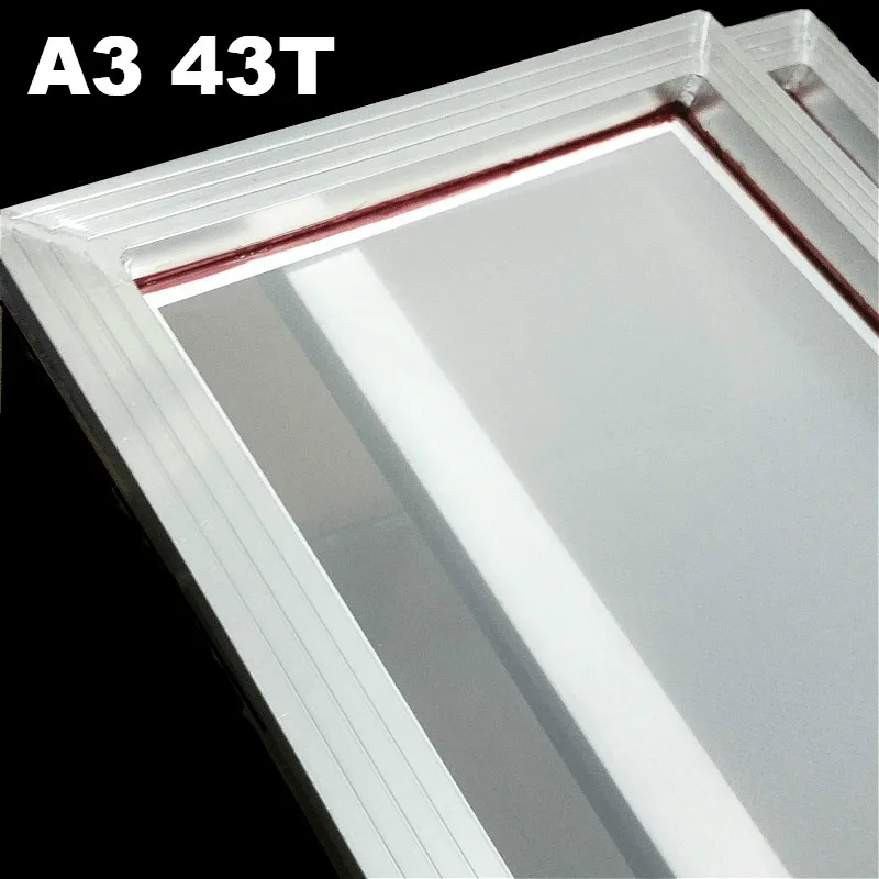 1Pc A3 Screen Printing Aluminum Frame 31X41Cm White 43T Silk Print Polyester Mesh for High-Precision Printed Circuit Boa