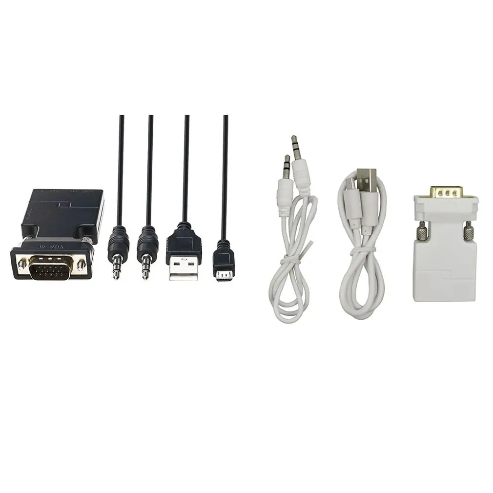 VGA мужчина к HDMI Женский конвертер с аудио адаптером поддержка 1080P выход сигнала для мультимедиа