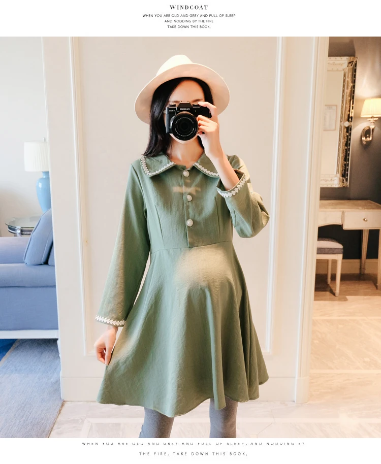 Платье для беременных стильное платье с длинными рукавами для беременных женщин платье для мам 3118~ A~ 50~ 9032