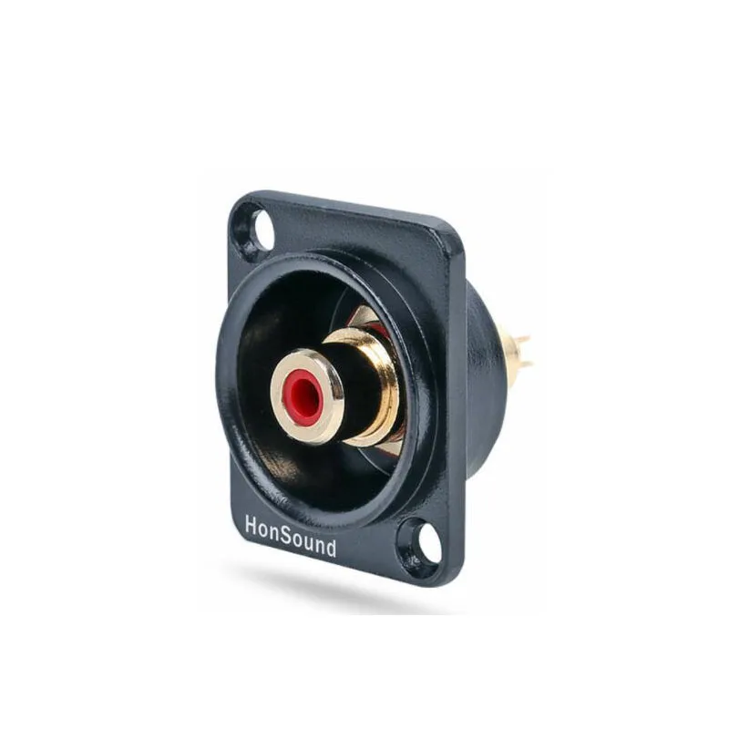 

RCA Female Socket Jack D-type Mounting Socket Welding Panel Speaker Audio RCA Socket