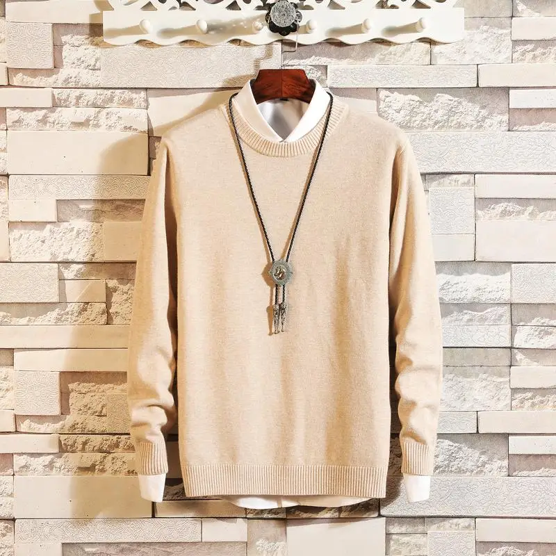 18 цветов кашемировые свитера мужские пуловеры осенне-зимняя одежда hombre pull homme hiver man свитера trui heren roupas мужской свитер - Цвет: apricot