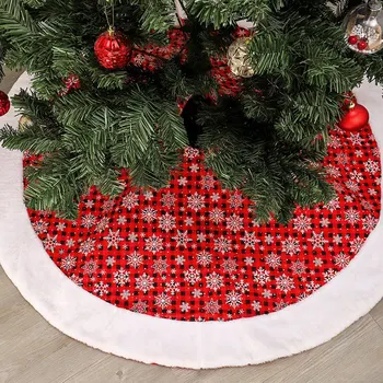 

Promotion--Christmas Snowflake Printed Tree Skirt Christmas Tree Decoration Christmas Tree Ornaments Home Party Supplies